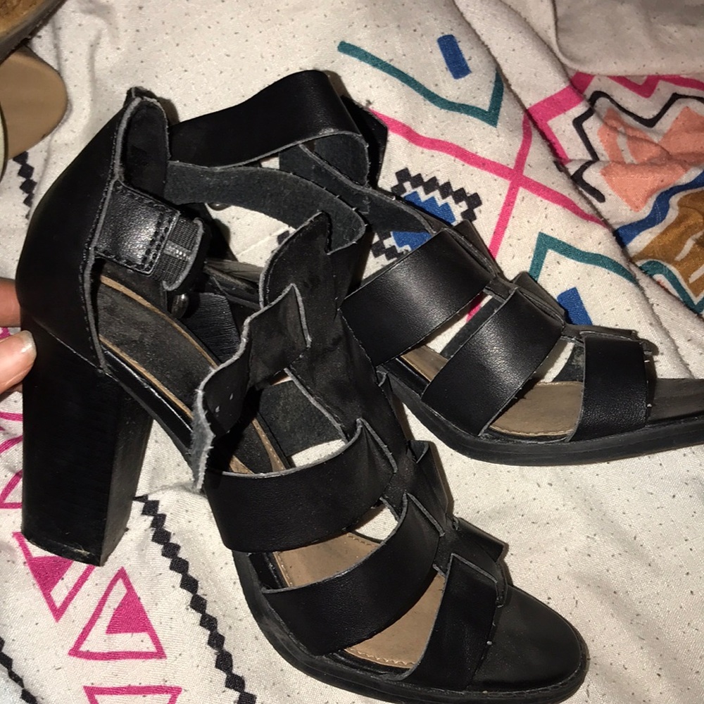 Black vintage heels
